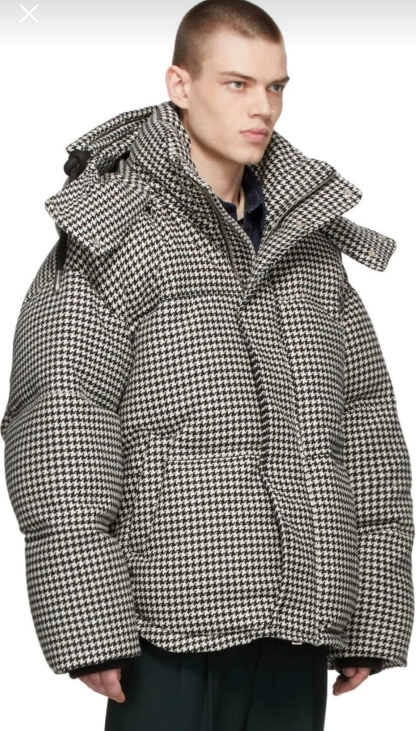 아미 하운즈투스 체크 패턴 패딩 상품이미지1