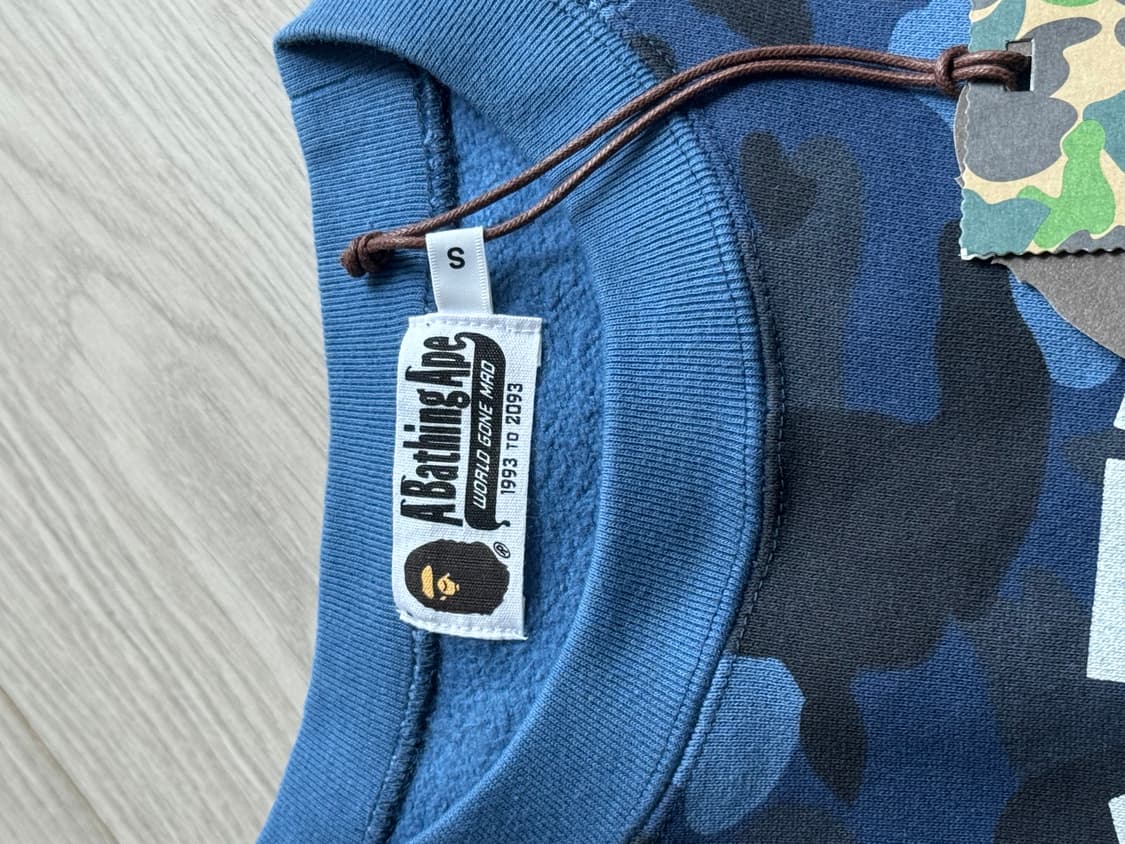 베이프 카모 크루넥 블루 상품이미지3