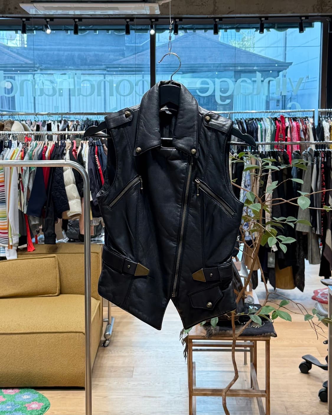 알렉산더 왕 블랙 쉽스킨 베스트 라이더 자켓  상품이미지1