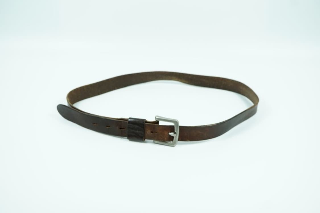 리얼 통가죽 다크브라운 빈티지 벨트 상품이미지4