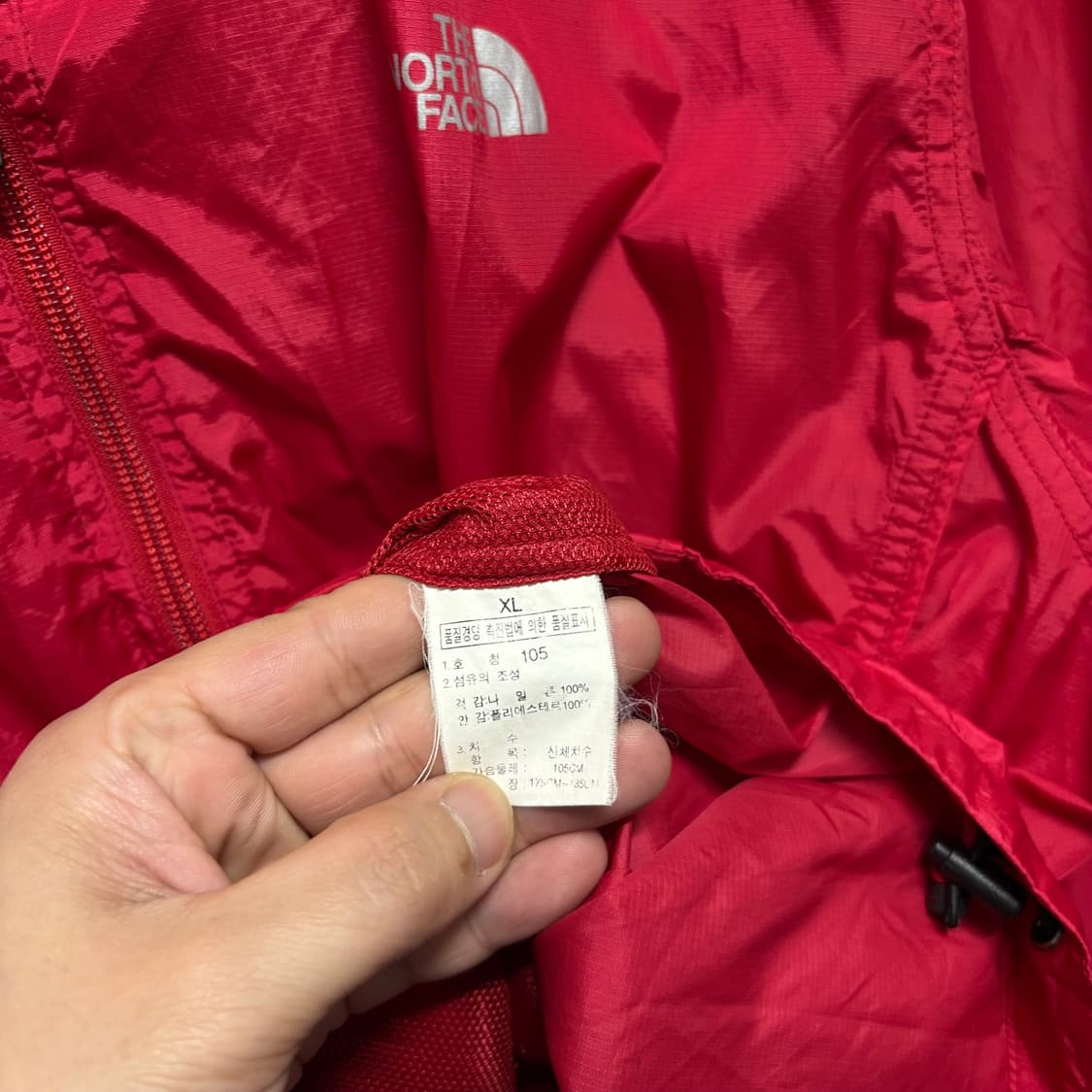 노스페이스 레드 경량 바람막이 상품이미지4
