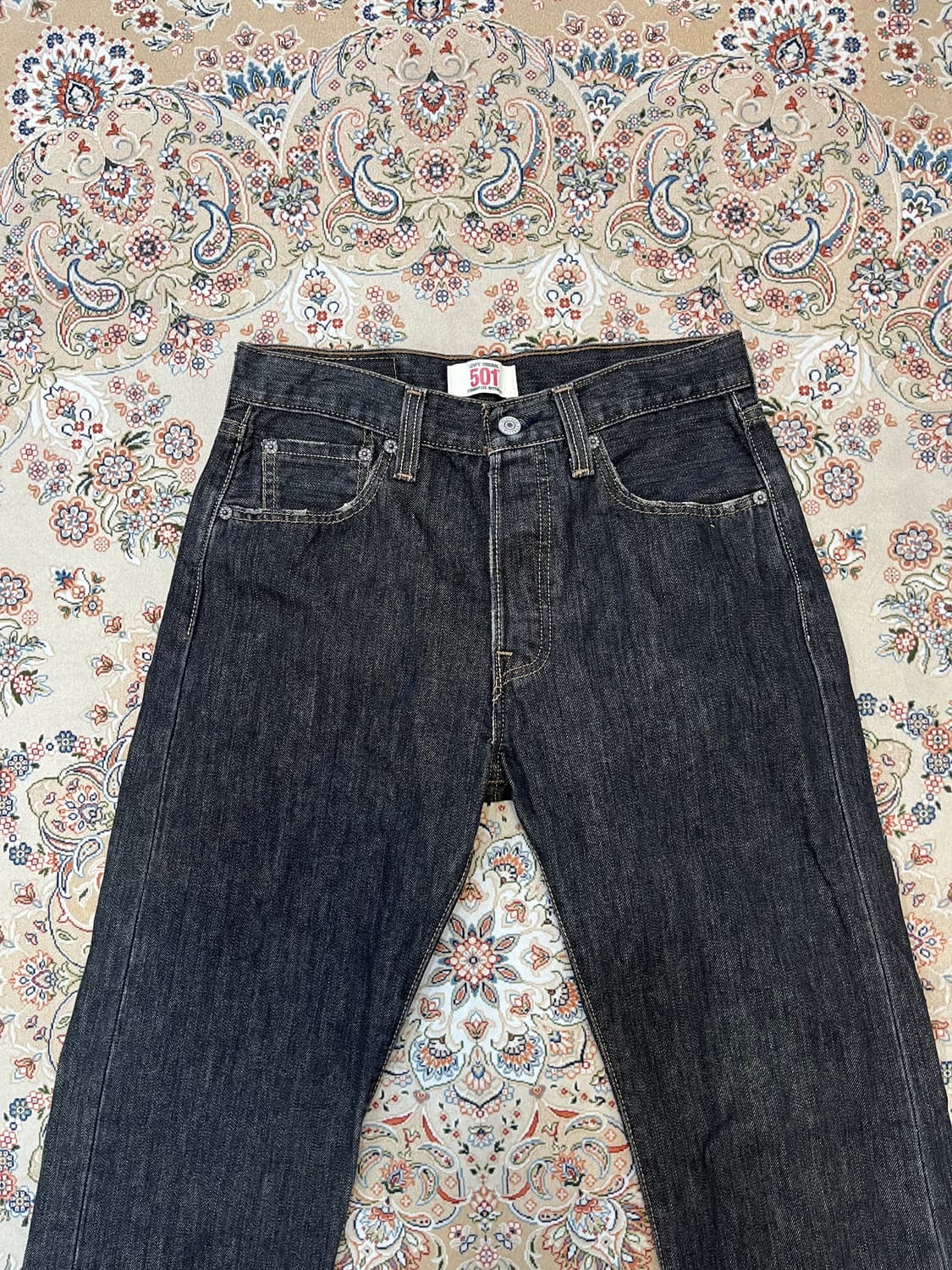 리바이스 501 흑청 데님팬츠 바지 상품이미지4