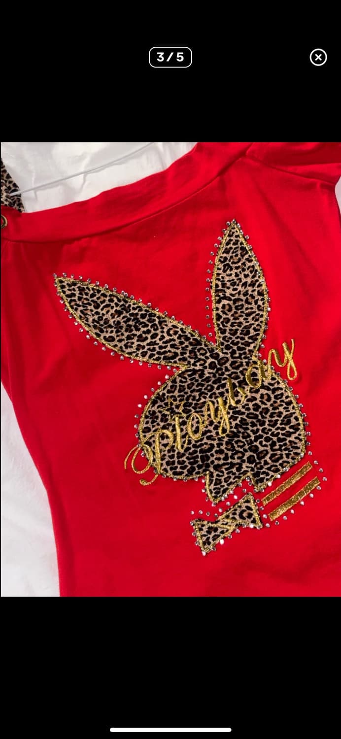 플레이보이 레오파드 대장템 오프숄더 상품이미지5