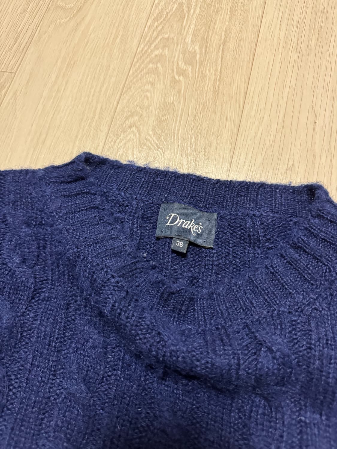 드레익스 케이블 쉐기독 니트 네이비 38사이즈 상품이미지3