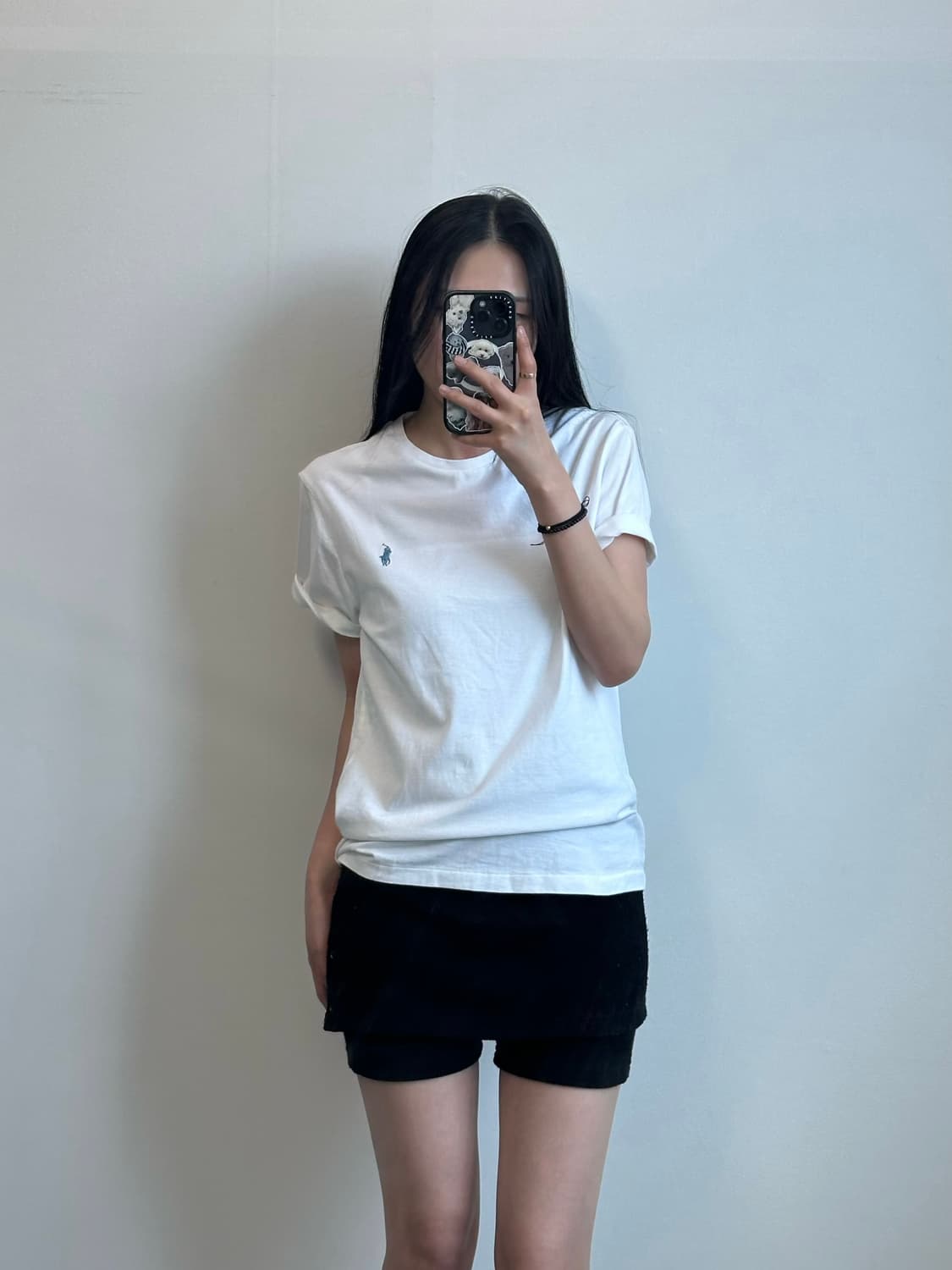폴로 랄프로렌 자수로고 화이트 반팔 티셔츠 상품이미지1