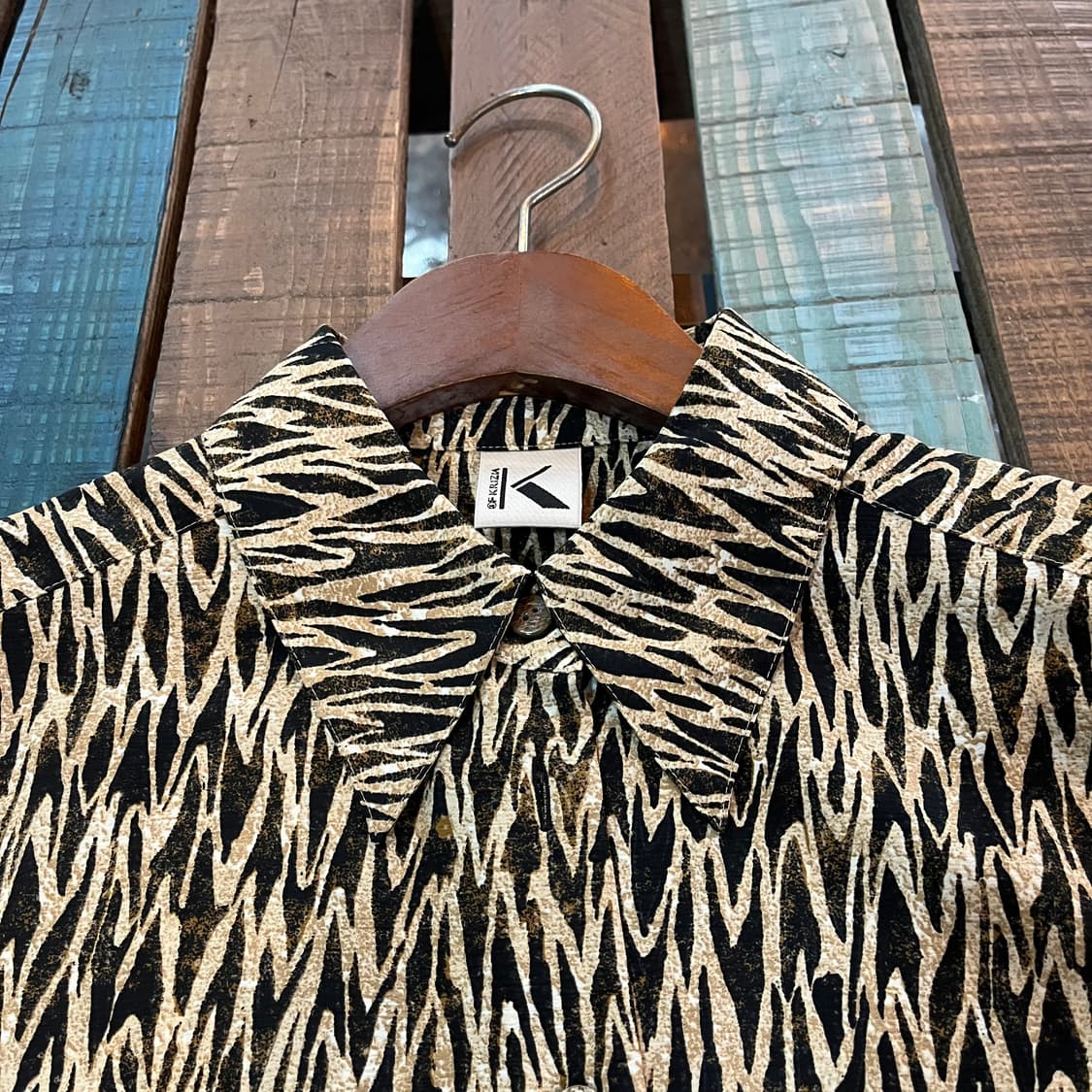 90s 크리지아 패턴 블라우스 상품이미지4