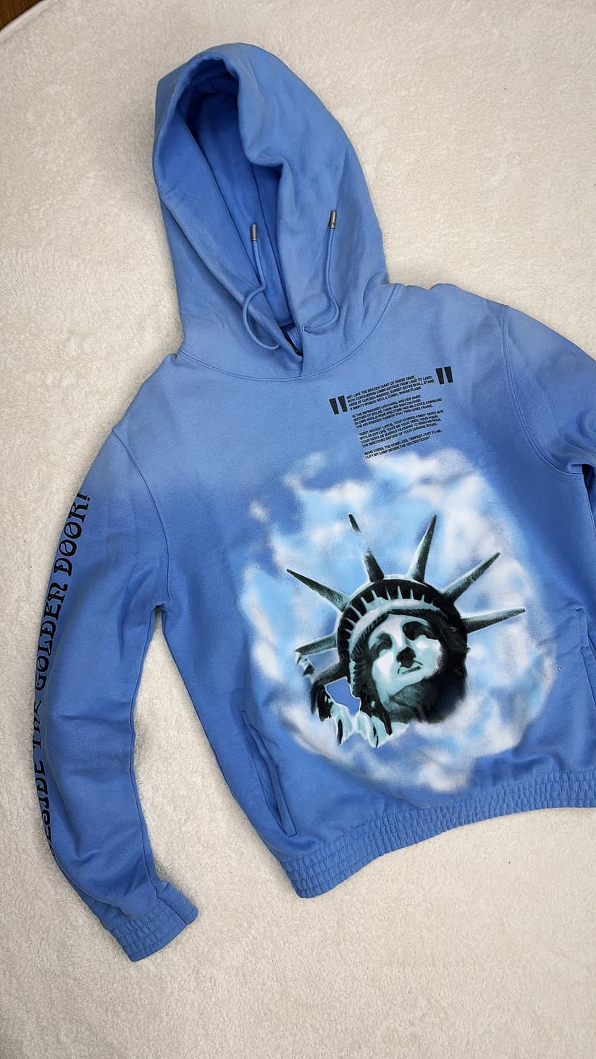 오프화이트 자유의 여신상 후드티 상품이미지5