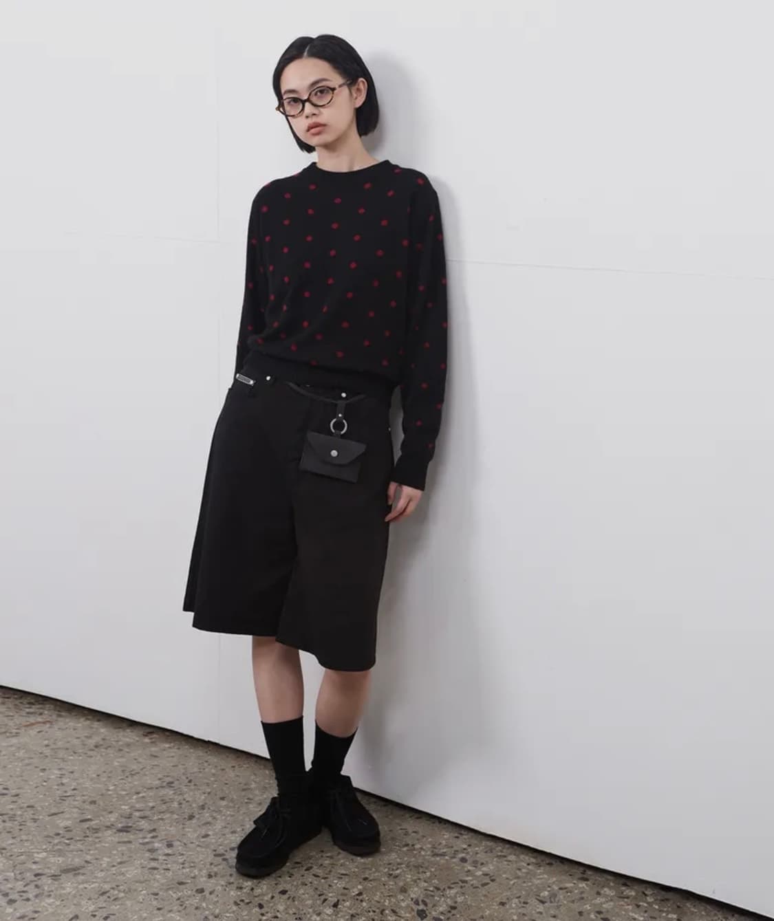 오헤시오 캐시미어 도트 니트 상품이미지4