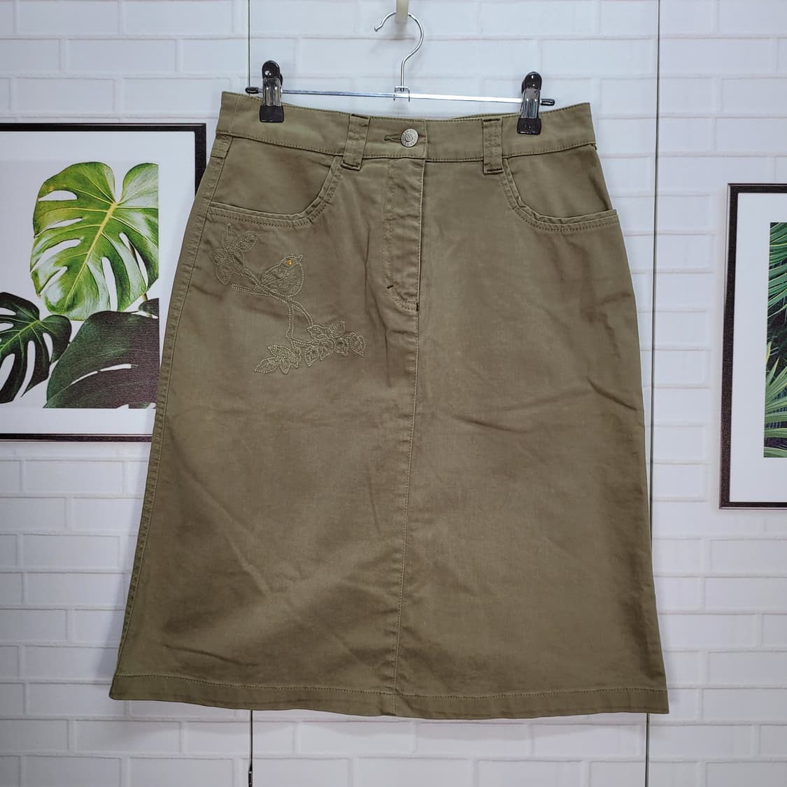 OILILY 오일릴리 자수 미디 스커트 36사이즈 (28인치) 새상품 상품이미지1