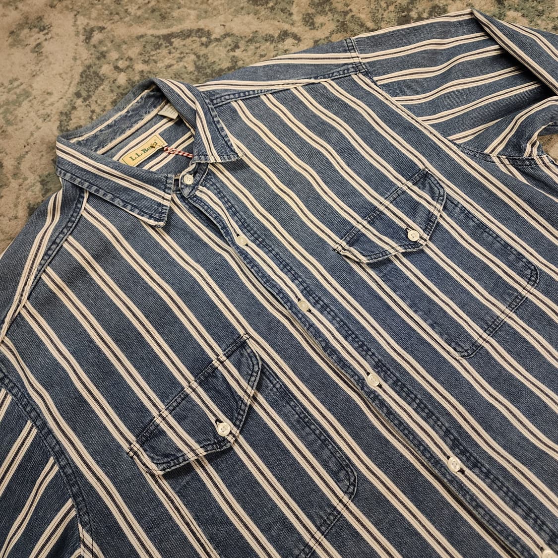 90s 제작 USA L.L.BEAN 데닝셔츠 상품이미지4