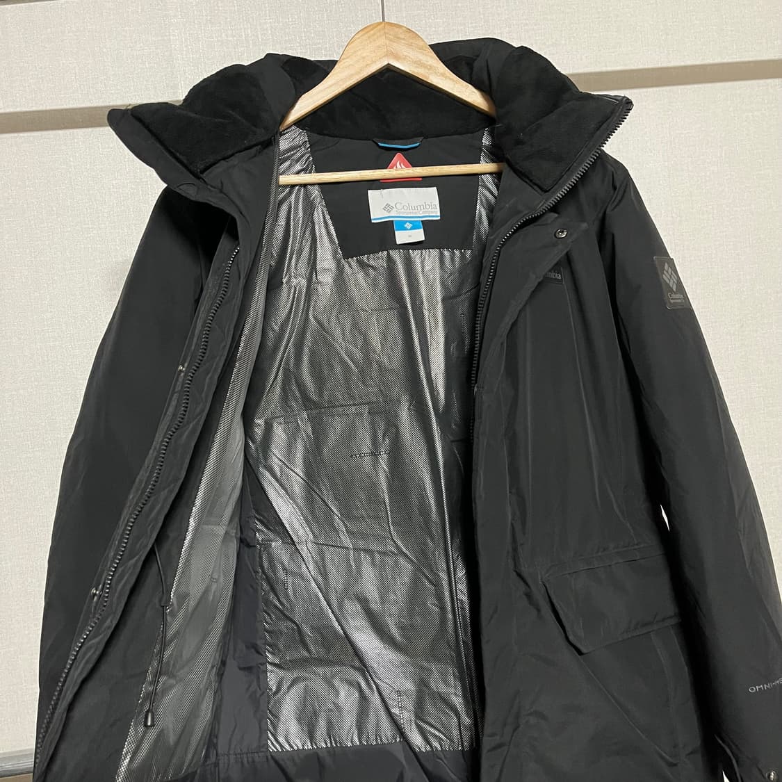 컬럼비아 구스다운 블랙 롱패딩 M 상품이미지10