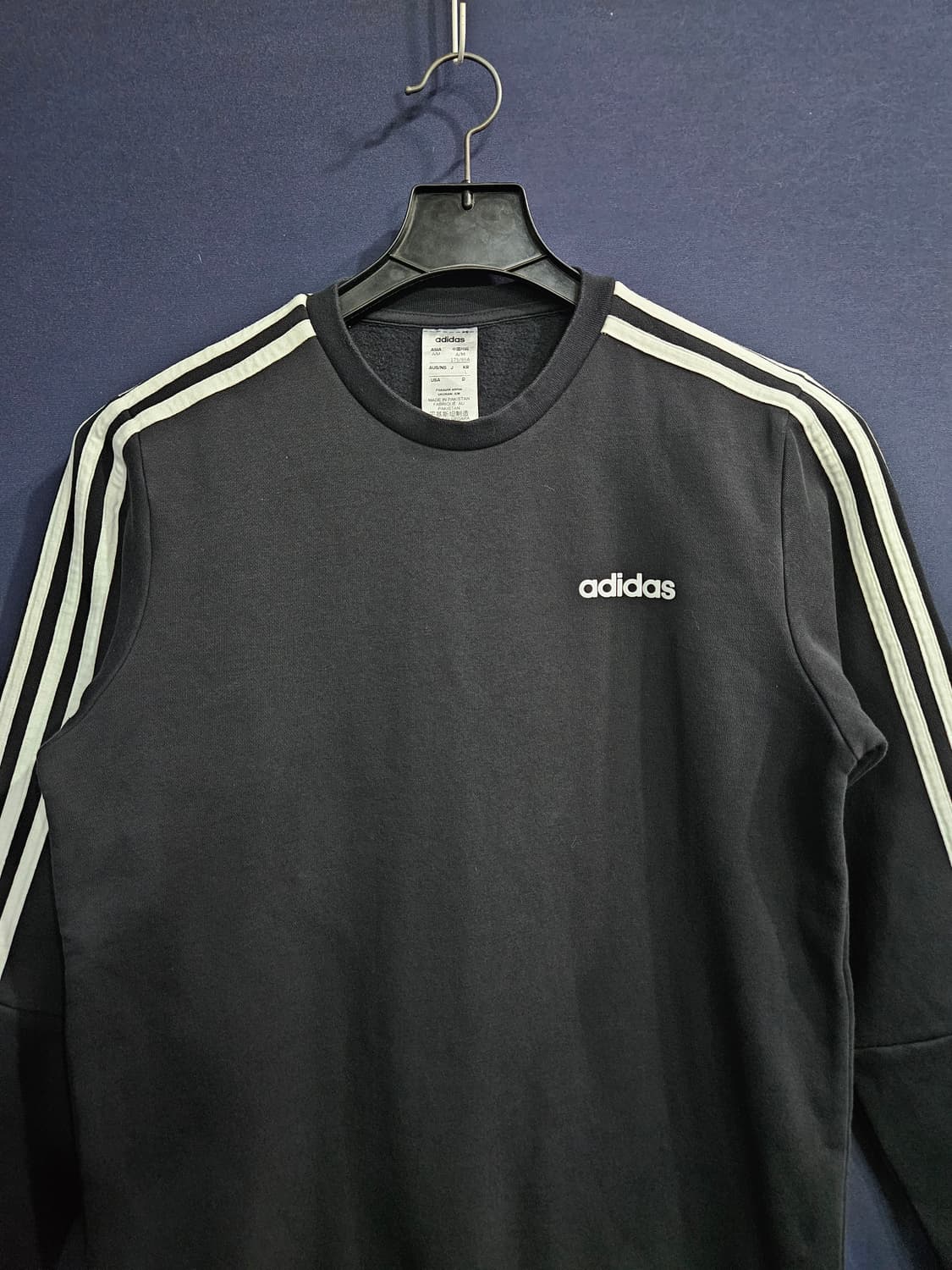 아디다스 삼선 블랙 남성 95 기모 맨투맨  상품이미지7
