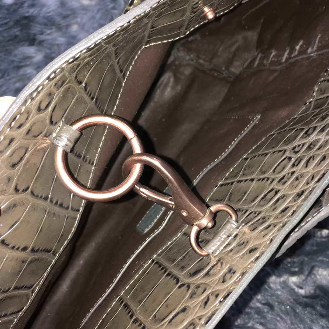 투티/0346 LANVIN 가죽 숄더 핸드백 브라운 카키 유니크 Y2K 상품이미지7