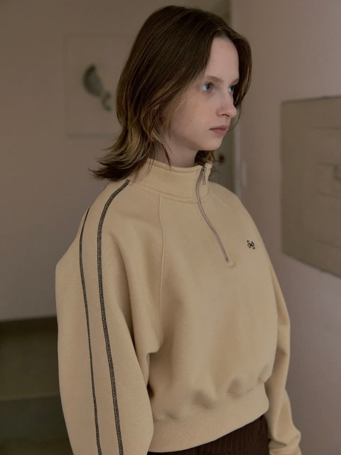 Sinoon RAGLAN HALF ZIP-UP SWEATSHIRT 상품이미지3