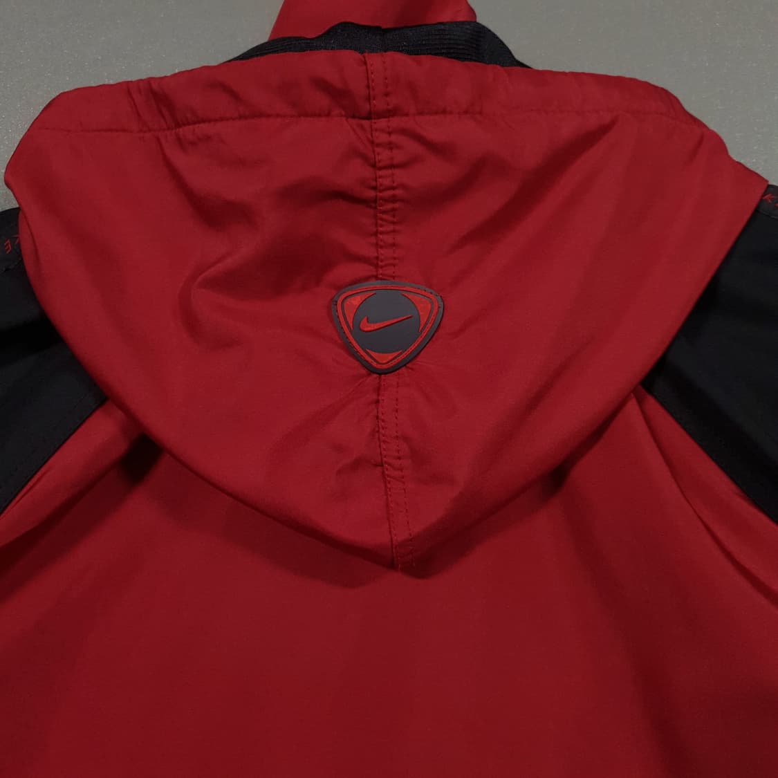 90s 나이키 버건디 레드 올드스쿨 바람막이 윈드브레이커 후드 자켓 M 상품이미지9