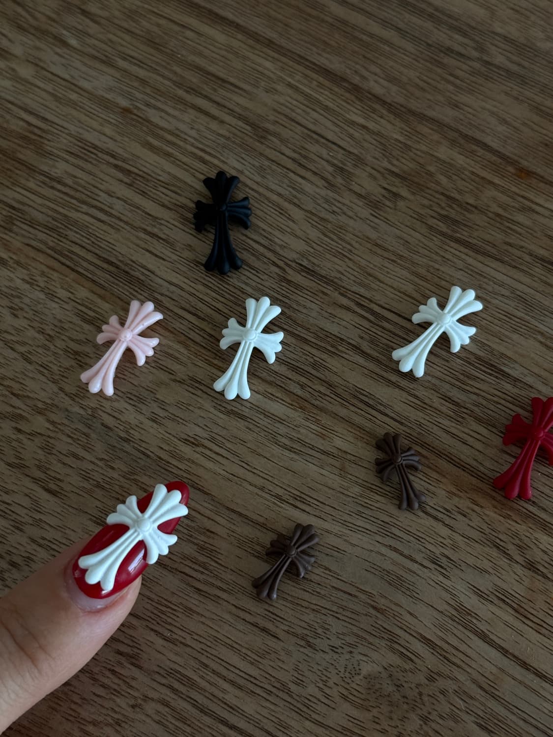 대사이즈 크롬 십자가 네일파츠 판매합니다. 상품이미지2