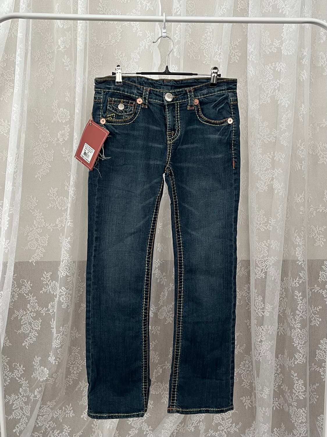 M) 새상품 트루릴리전 로우라이즈 부츠컷 데님 청바지 상품이미지1