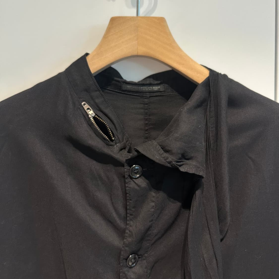 요지야마모토 뿌르옴므 스카프 텐셀 코트 상품이미지2