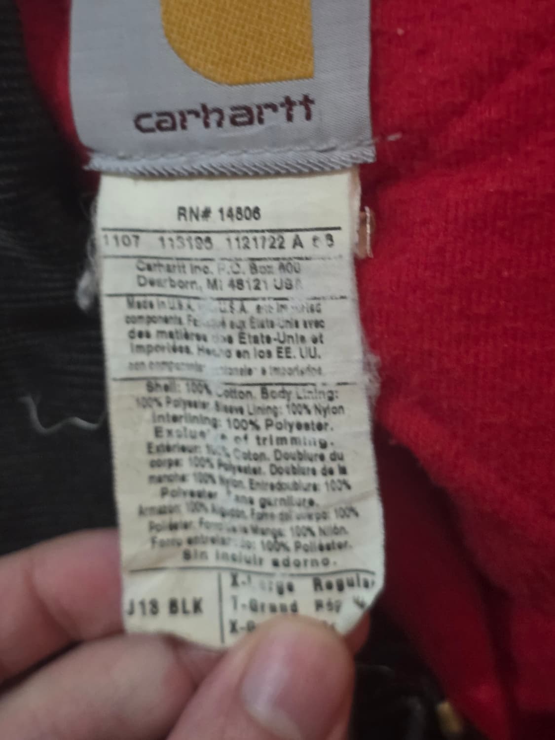 (빈티지) 칼하트 산타페 XL J13 블랙 상품이미지5