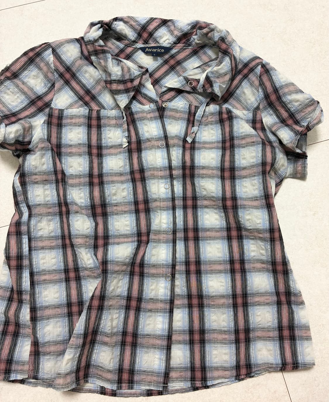 빈티지 체크 탑 상품이미지1