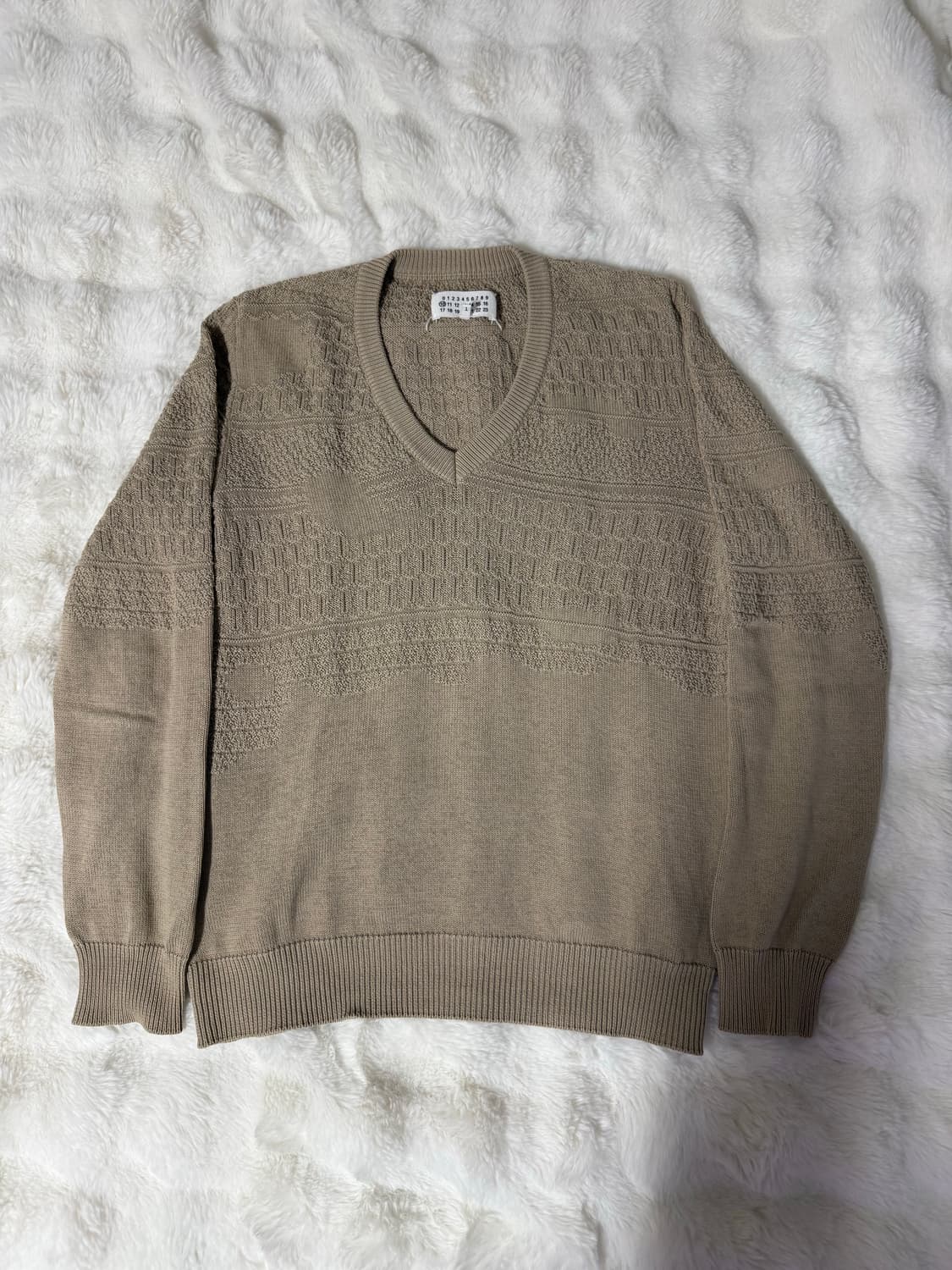 [L] 메종 마르지엘라 2014 10번 브이넥 니트 베이지 상품이미지2