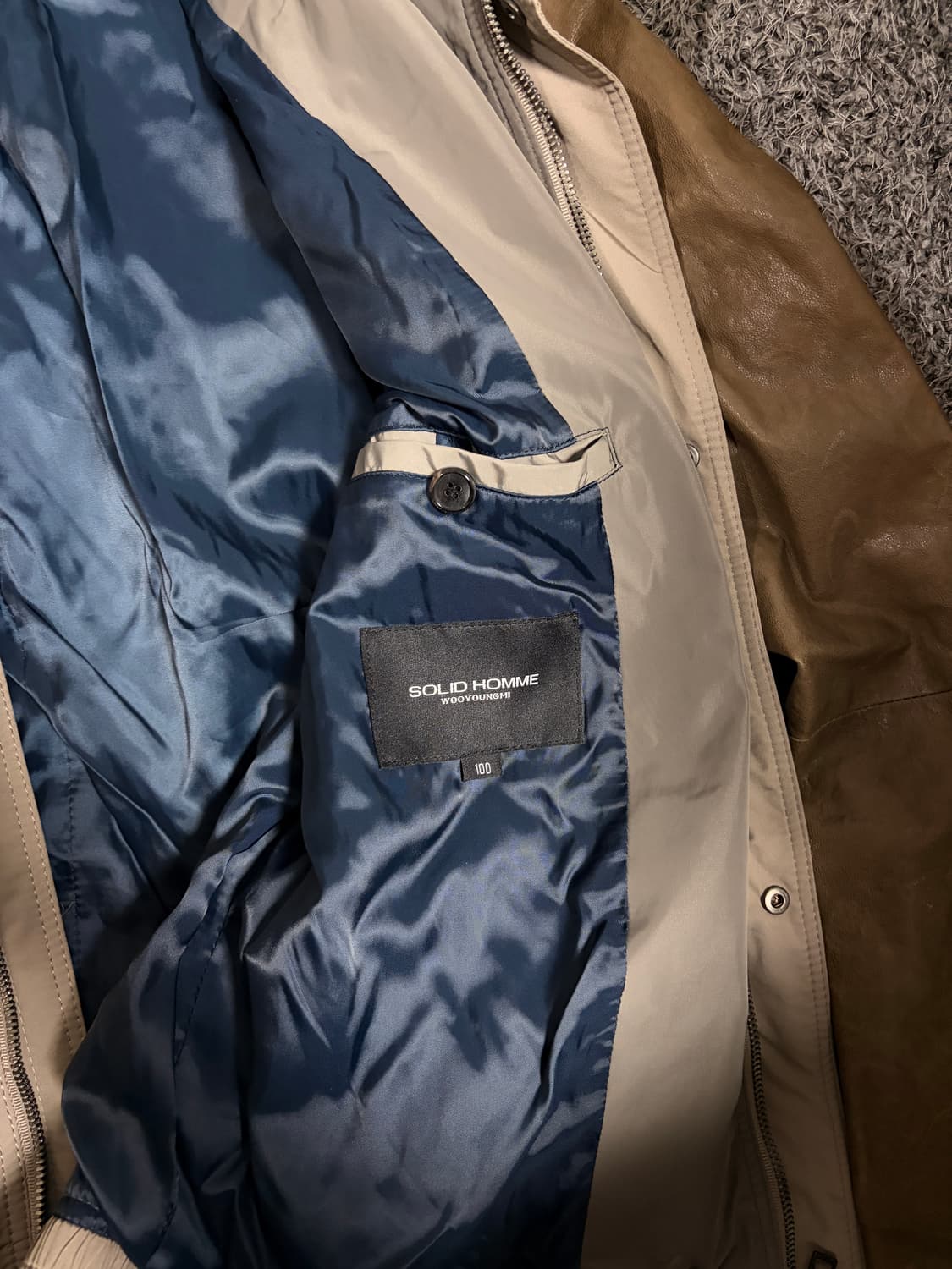 돌체앤가바나맛 솔리드옴므 가죽배색자켓 95-100 상품이미지3