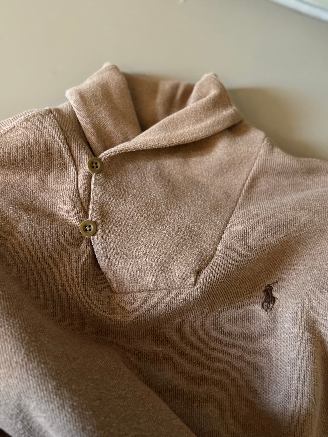 Polo by Ralph Lauren 숄 칼라 버튼 니트 상품이미지1