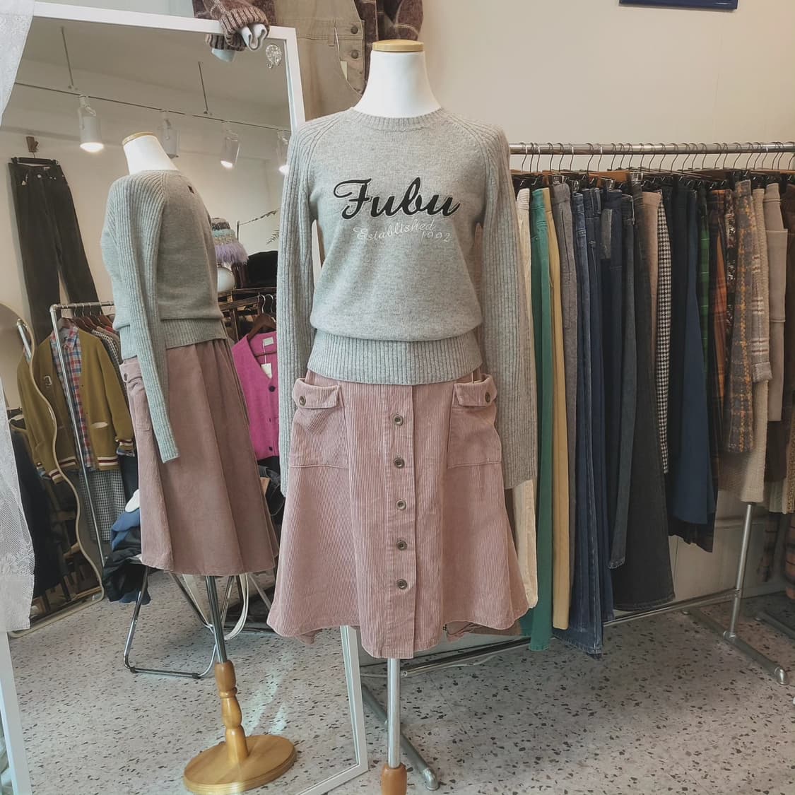 Fubu 그레이 골지 울니트 상품이미지2