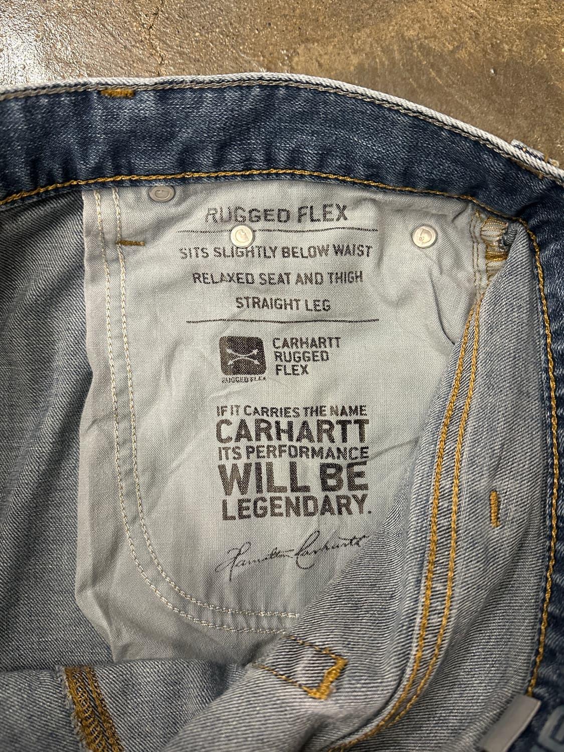 칼하트 러그드 플렉스 릴렉스드 핏 데님 팬츠 32x32 상품이미지5