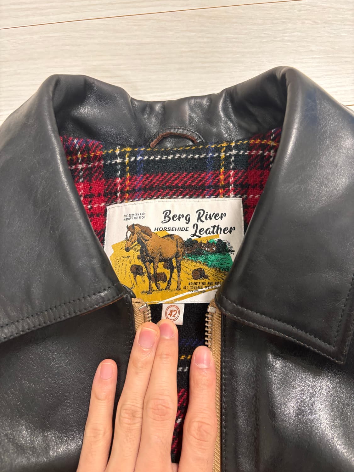 (42size) 버그리버 차심 말가죽자켓 상품이미지3