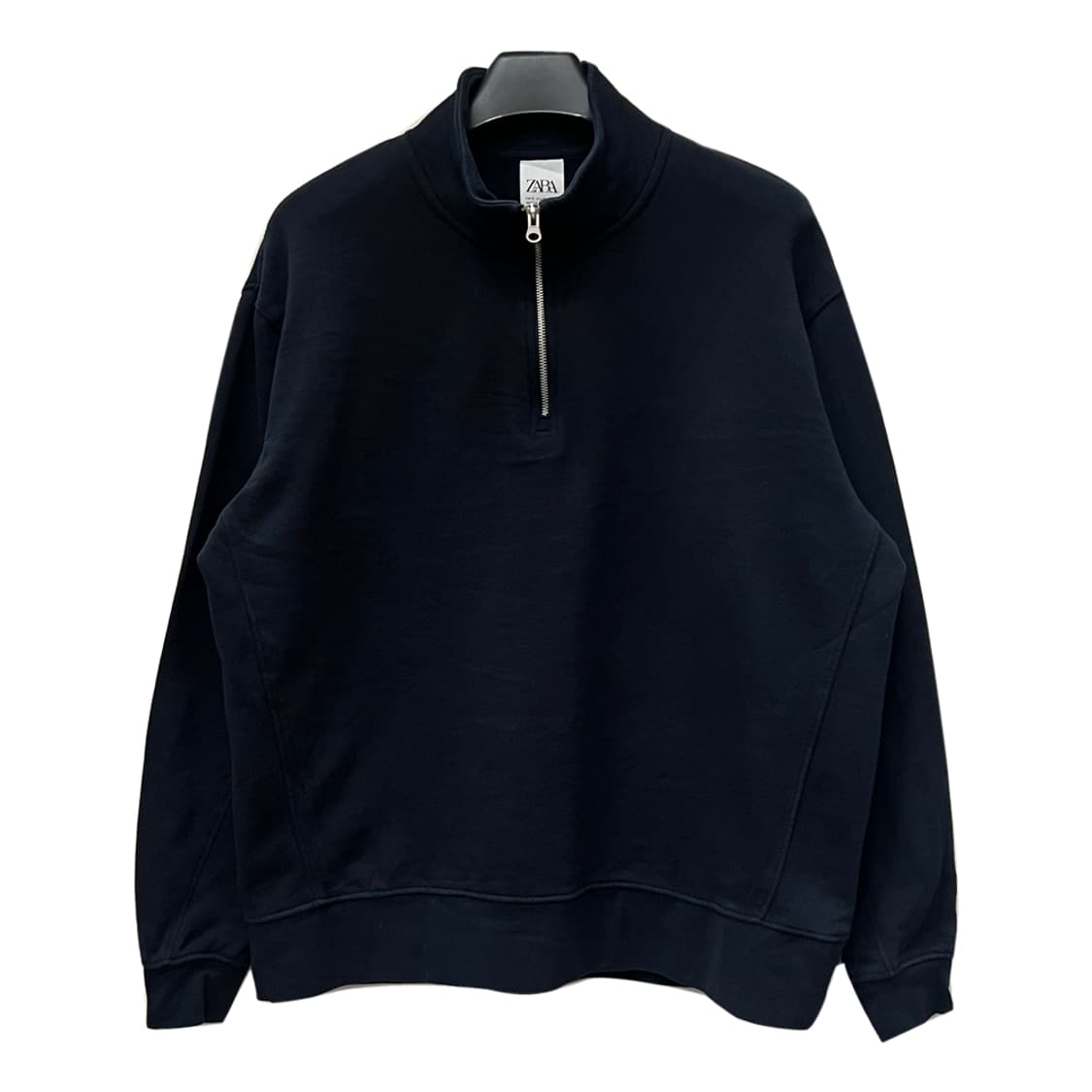 ZARA 자라 베이직 반집업 맨투맨 XL 상품이미지1