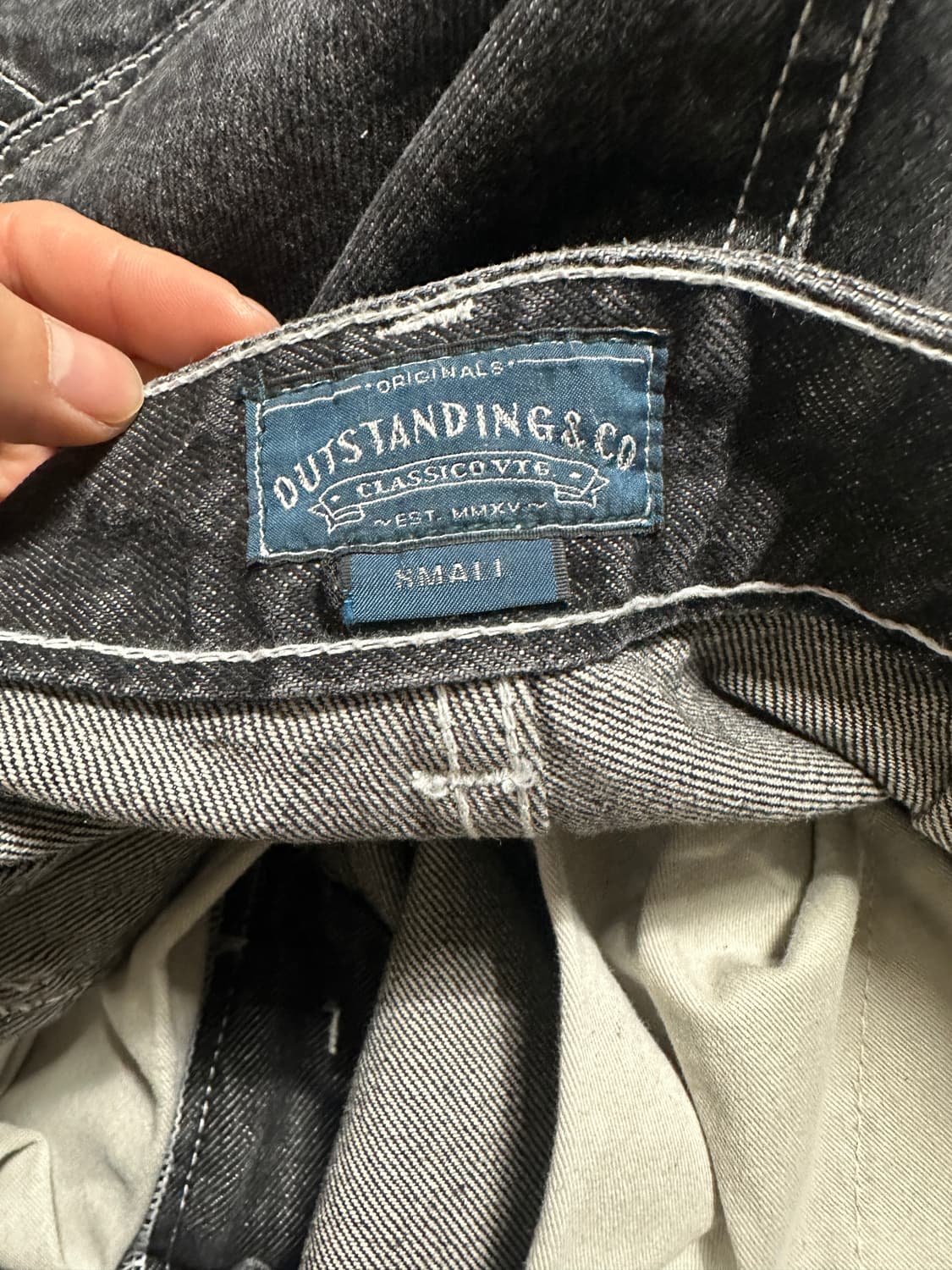 아웃스탠딩 루드핏 카펜터 블랙 데님 팬츠 S 상품이미지4