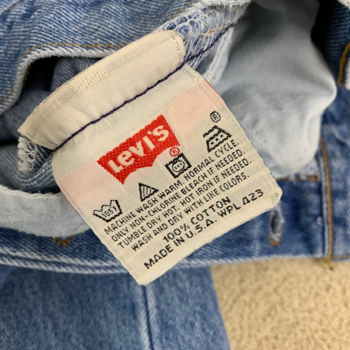 90s 빈티지 리바이스 501 데님팬츠( 32사이즈 )남자청바지 중청 상품이미지7