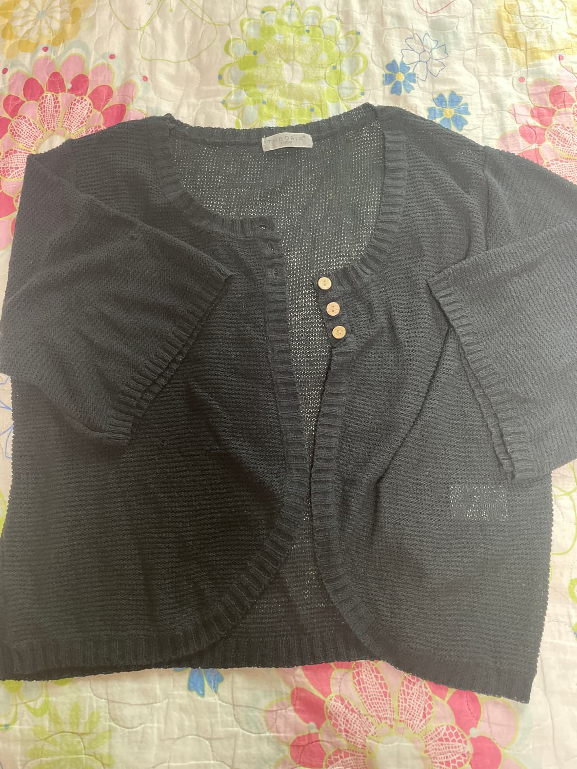 (THEORIA)여름 블랙니트가디건 상품이미지2