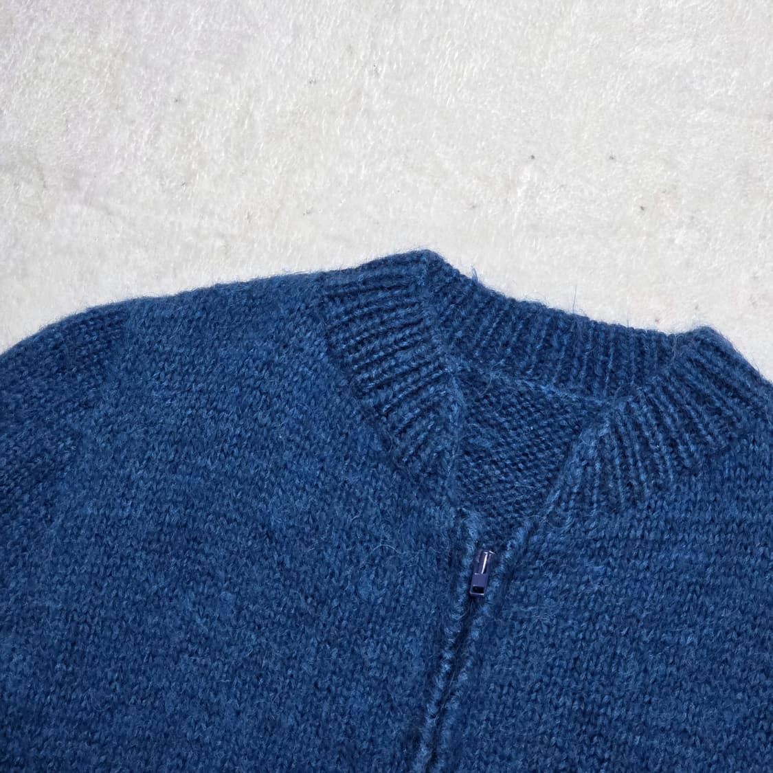빈티지 블루 니트 집업 상품이미지2