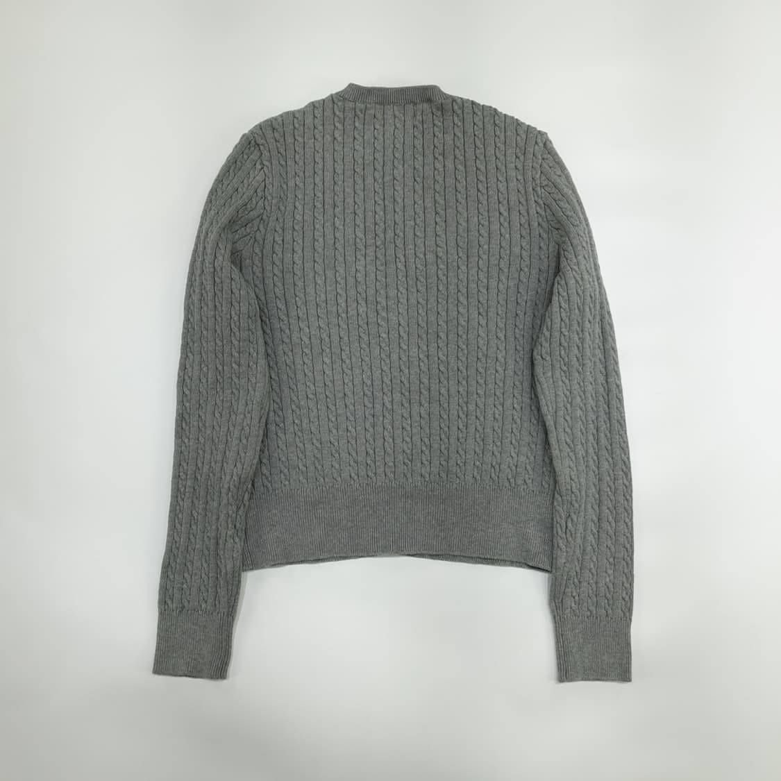CN123W XL 폴로 랄프로렌 그레이 케이블 꽈배기 긴팔 니트 가디건 상품이미지7