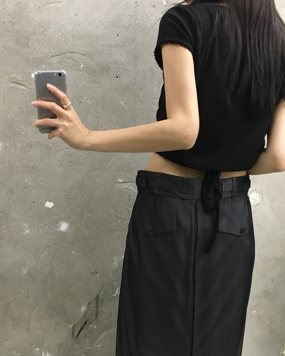 Gucci 구찌 블랙 레이스 레이어드 맥시 스커트 상품이미지3