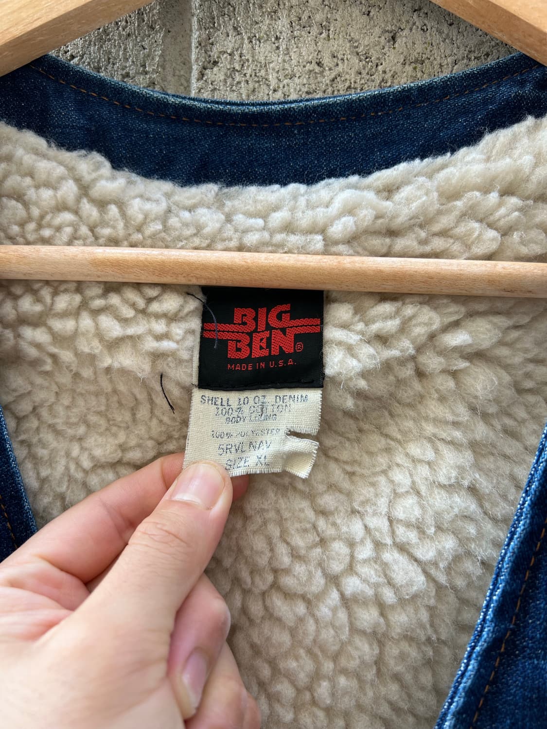 1970s BIG BEN DENIM SHERPA 빈티지데님쉐르파베스트 상품이미지5