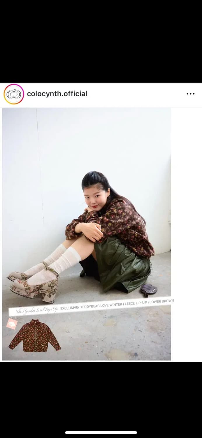 콜로신스 꽃무늬 플리스 후리스 TeddyBear Love Winter F 상품이미지2