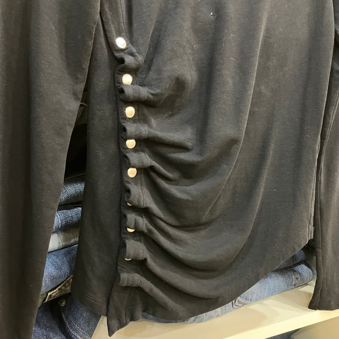 올세인츠 블랙 셔링 롱슬리브 34 상품이미지4