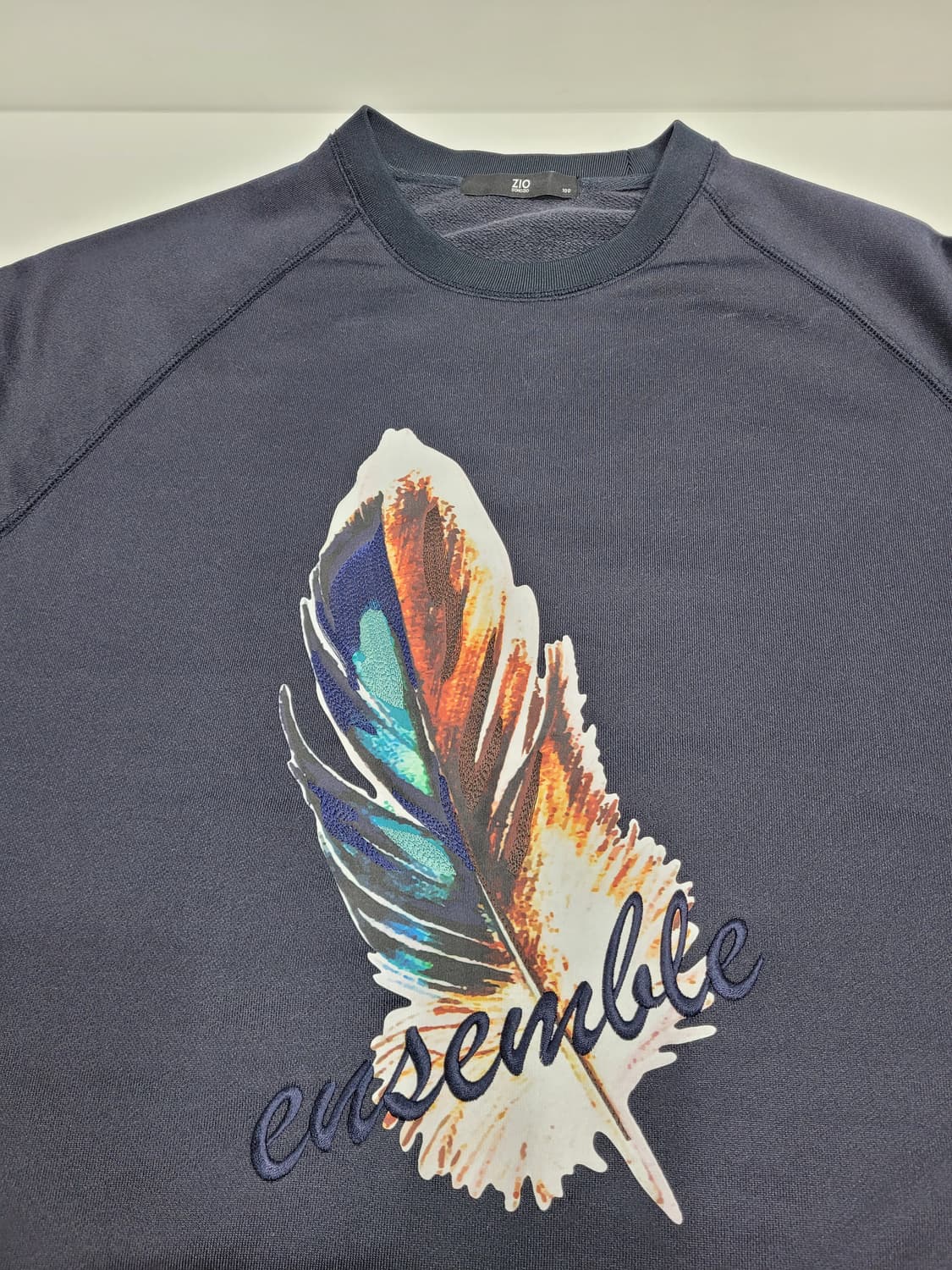 지오송지오 오버핏 프린팅 스웨셔츠 맨투맨 / 남 100 네이비
 상품이미지4