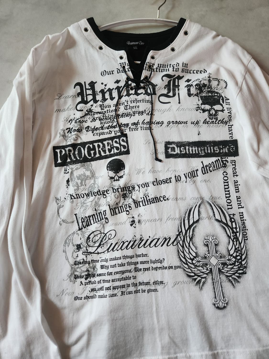 일본 Y2k 펑크 락시크 레이어드 롱슬리브 상품이미지3