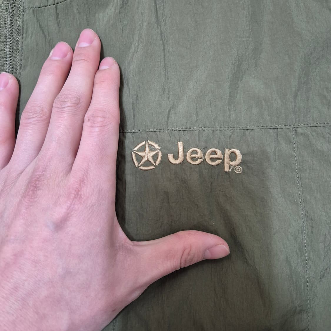 지프 사이드패치 후드 바람막이 자켓 L(100) 상품이미지5