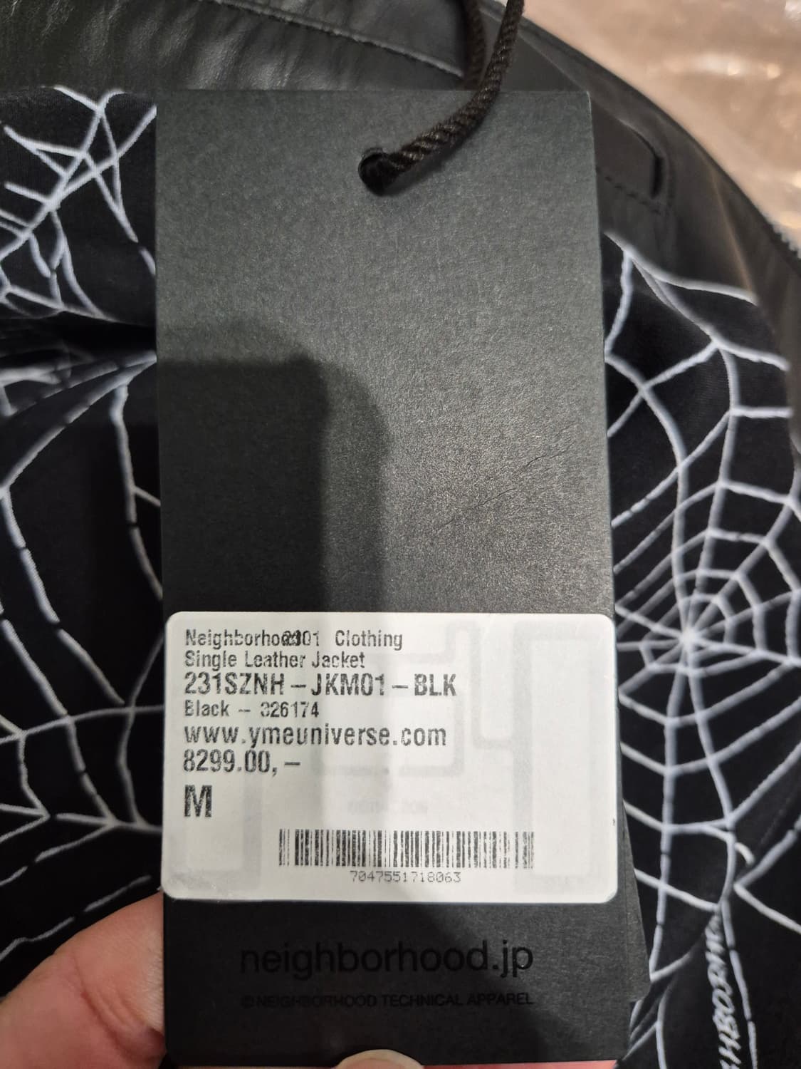 네이버후드 / 싱글 블랙 가죽 자켓 / M사이즈 상품이미지4