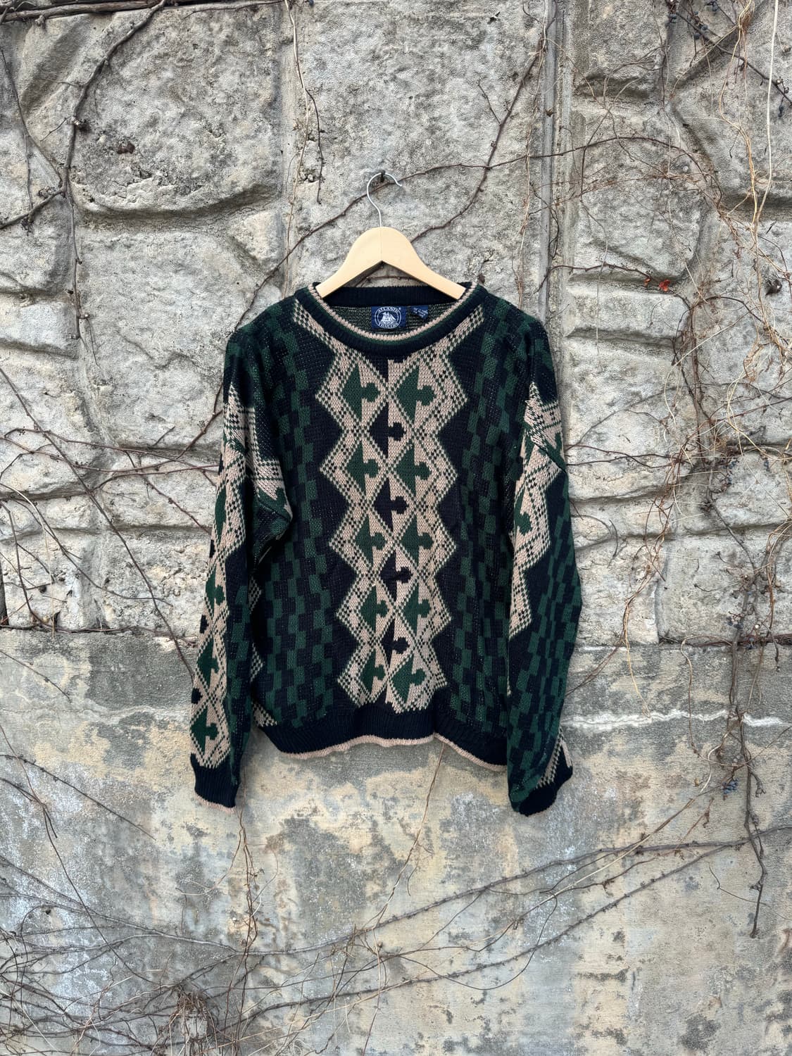 90s atlantic traders 빈티지 에스닉 패턴 아크릴 니트 상품이미지1