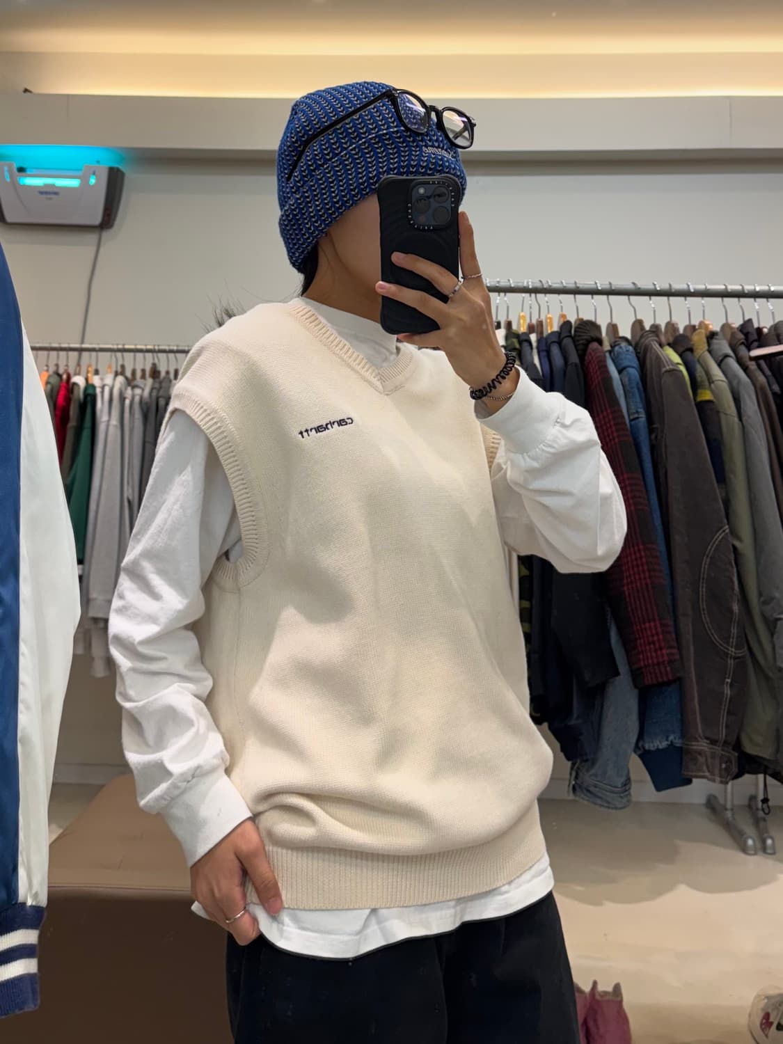 칼하트 WIP 스크립트 니트 베스트 상품이미지6