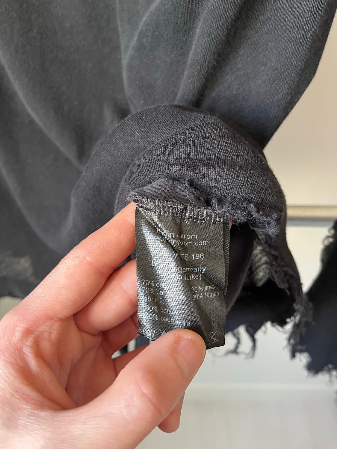 Thom/Krom Raw Edge Double Layer Cutsew 상품이미지10