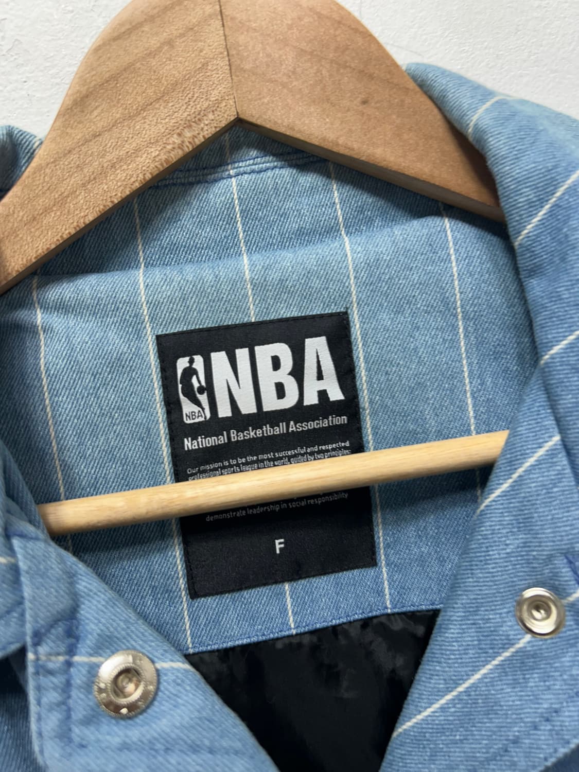 NBA 여성 데님 롱 코트 데님 청 S  상품이미지3