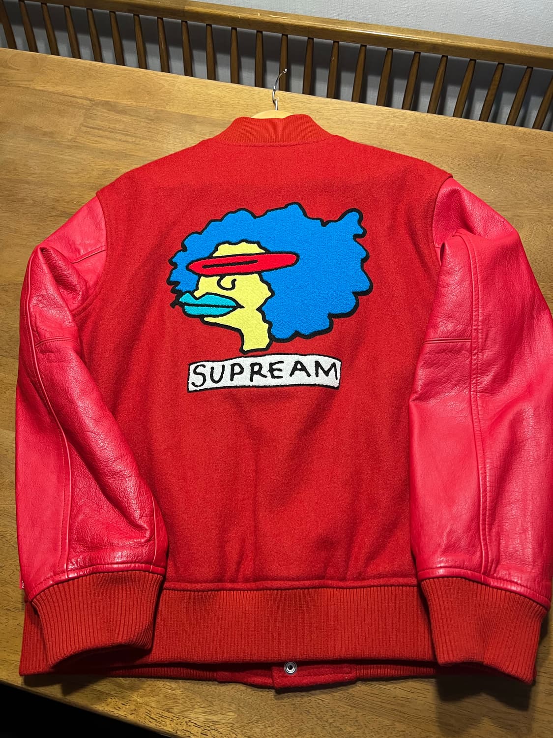 17FW Supreme gonz 레더 바시티 상품이미지4