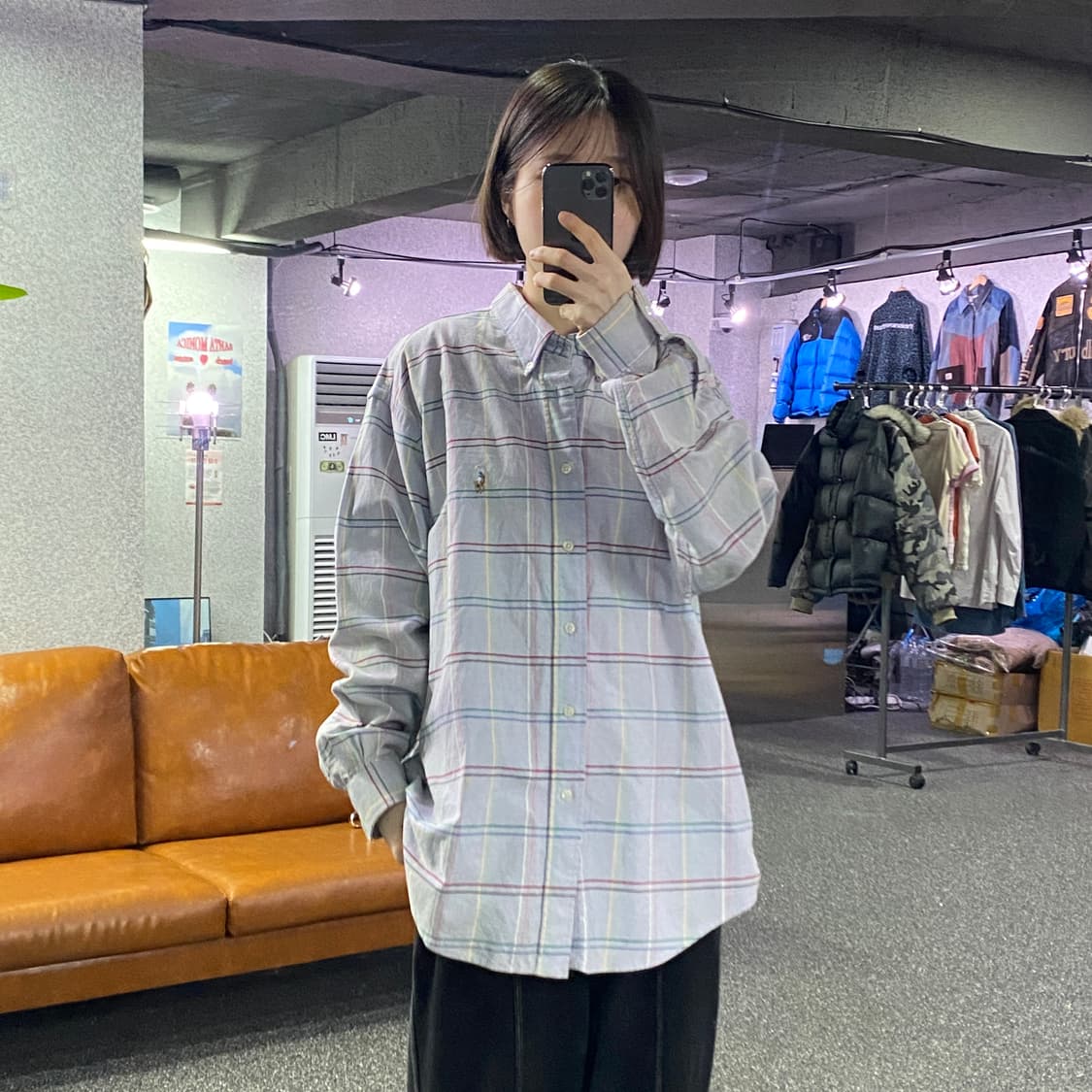 폴로 랄프로렌 컬러블록체크 코튼 셔츠 B3785 상품이미지1